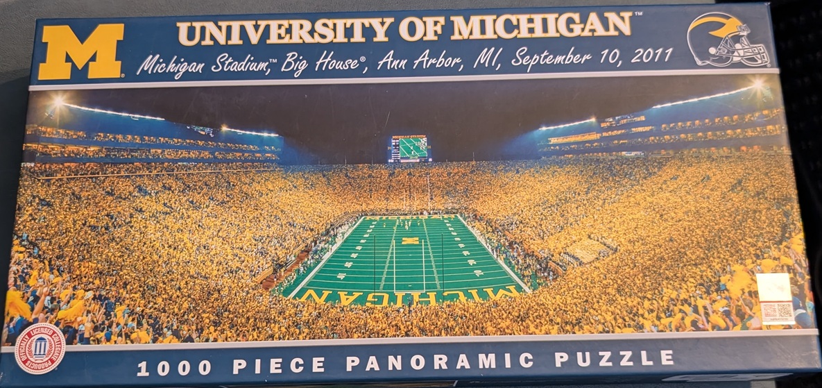 Michigan Footballs vs Notre Dame, First night game, 1000 piece jigsaw puzzle